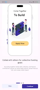 Collab crowdfunding platform main interface